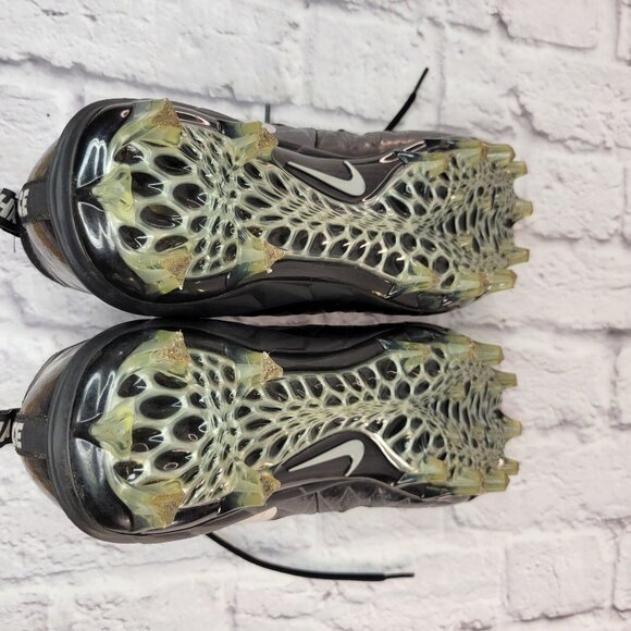 Nike Alpha Menace Pro Mens Mid Football Cleats Sz 14 Black Silver 880410-010 - Picture 7 of 12